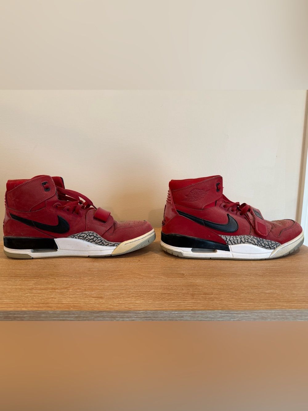 Nike Air Jordan Red High-Top Sneakers - Picture 4 of 9